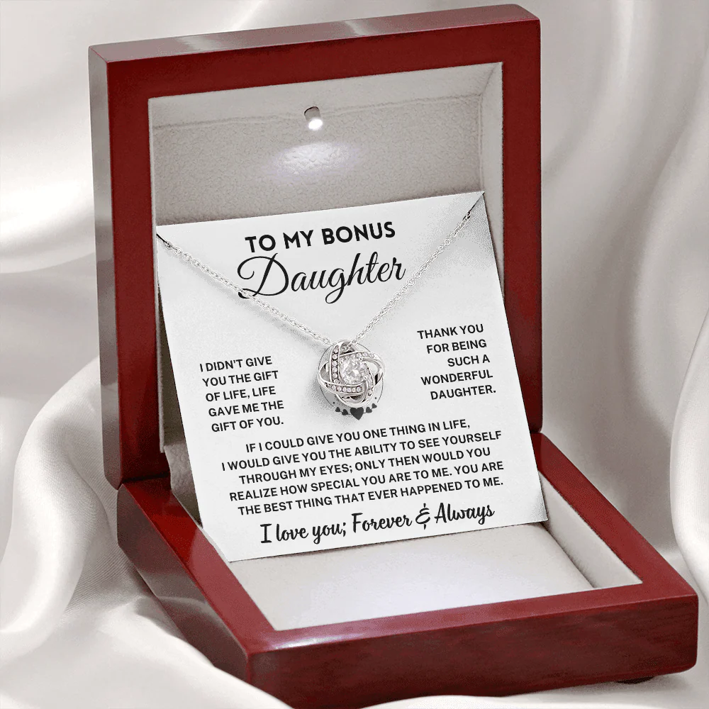 Bonus Daughter Gift, "Forever & Always", Knot Necklace - Image 8