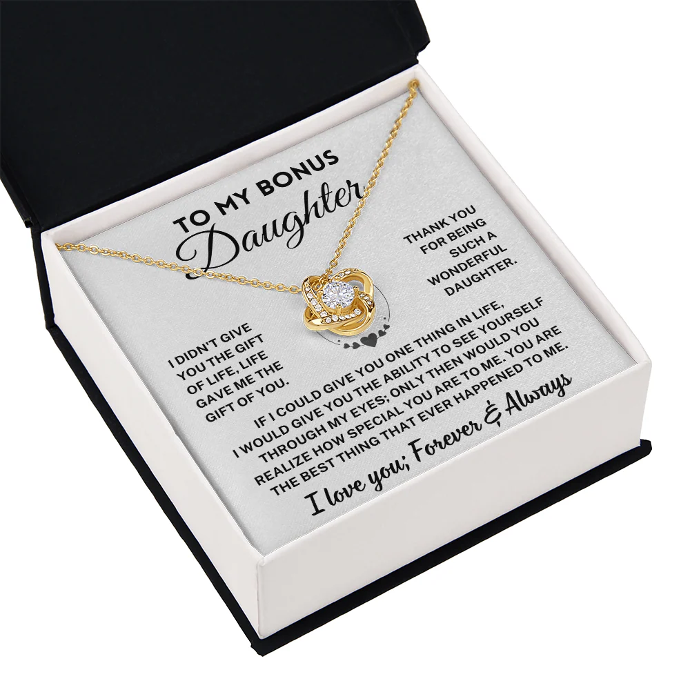 Bonus Daughter Gift, "Forever & Always", Knot Necklace - Image 9
