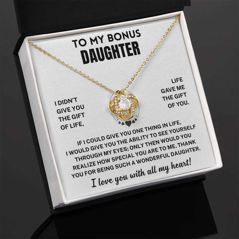 Bonus Daughter Gift,"I Love You", Knot Necklace - Image 6
