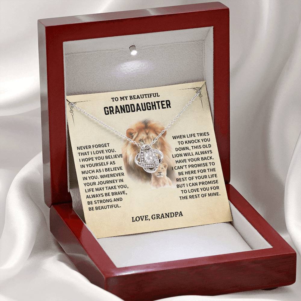 Gift For Granddaughter From Grandpa, "Never Forget How Much I Love You," Necklace - Image 10
