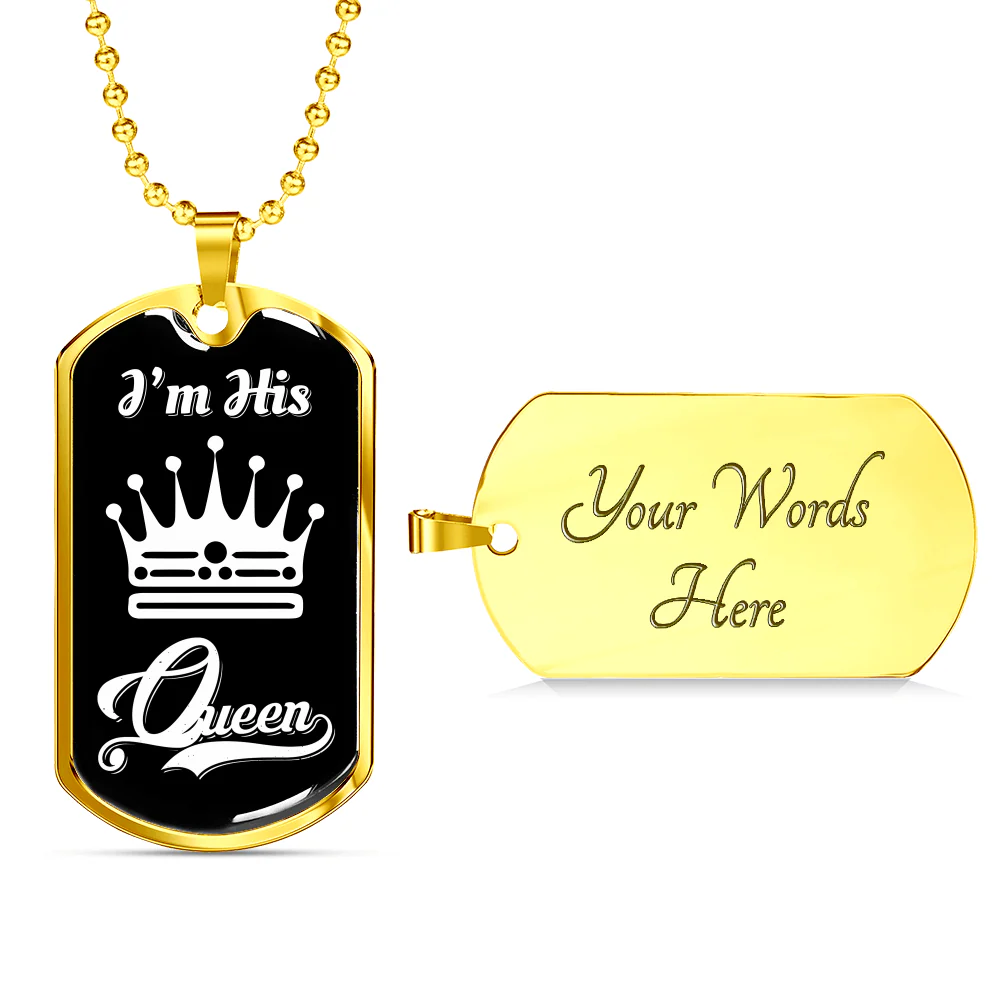 I Am His Queen Luxury Dog Tag - Image 8