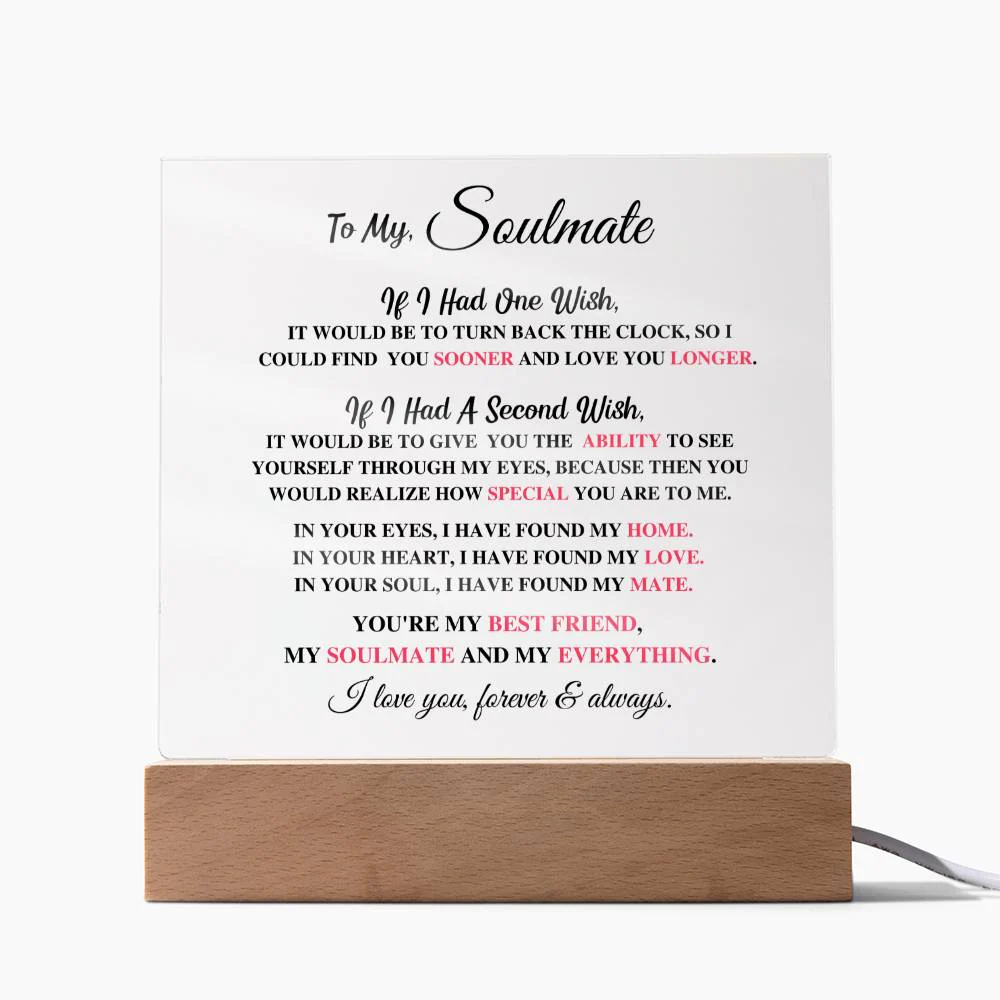Soulmate Gift- My Everything- Acrylic Plaque - Image 3