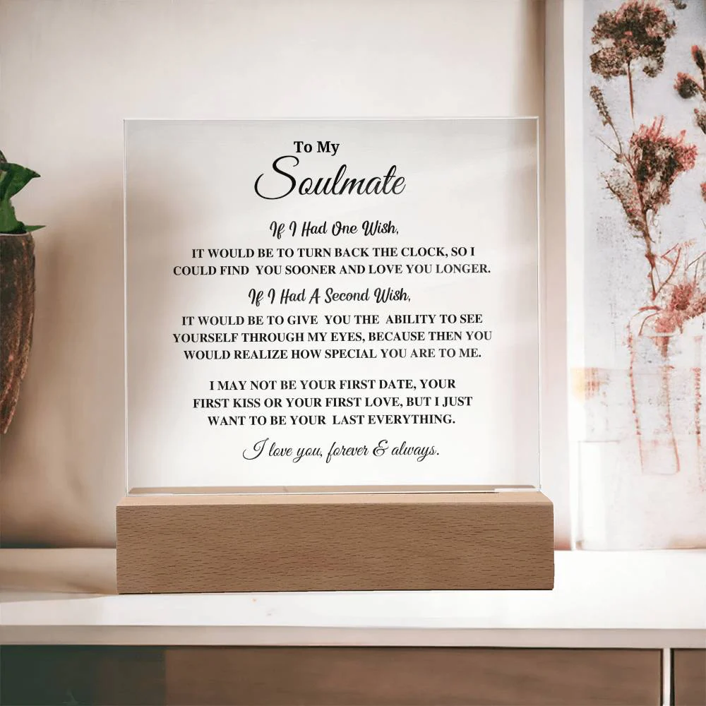Soulmate Gift- Last Everything - Acrylic Plaque - Image 3