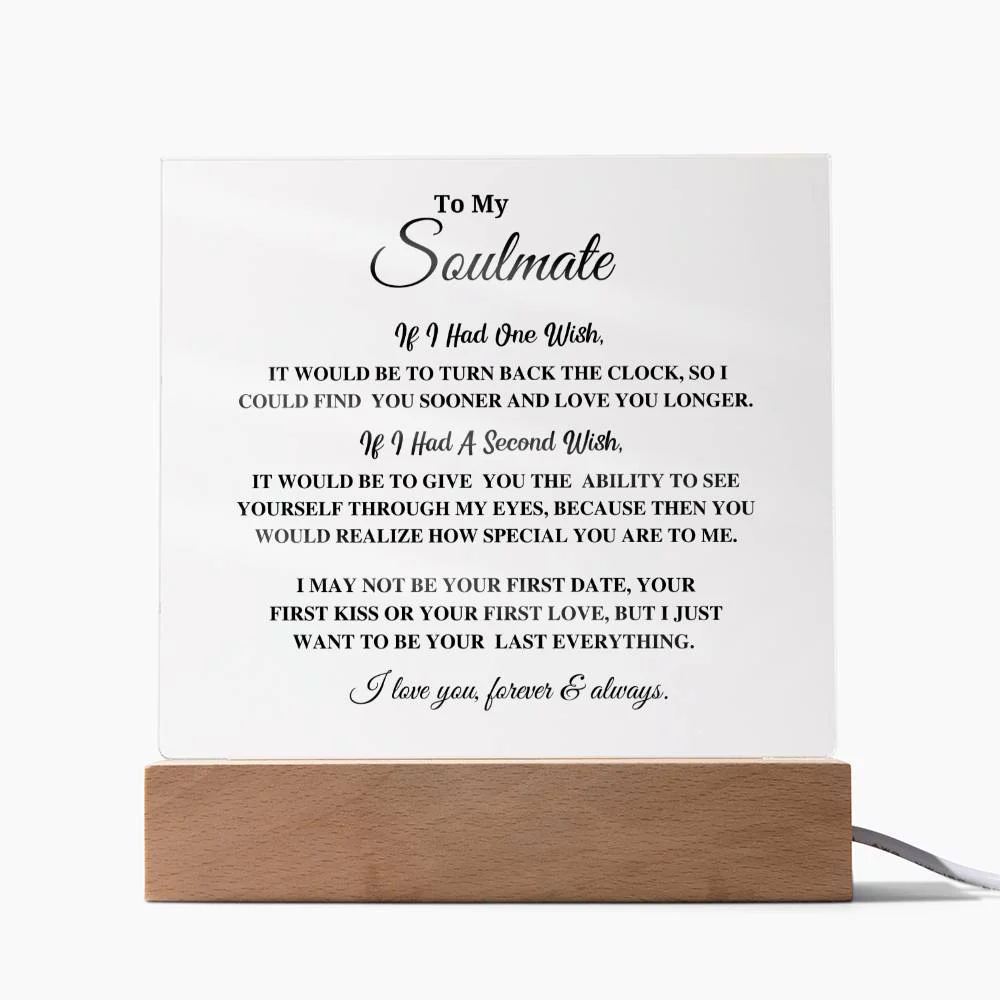 Soulmate Gift- Last Everything - Acrylic Plaque - Image 4