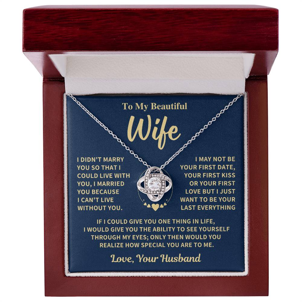 Wife Gift-Love Knot Necklace-From Husband - Image 3