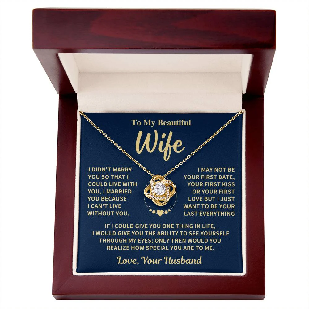 Wife Gift-Love Knot Necklace-From Husband - Image 4