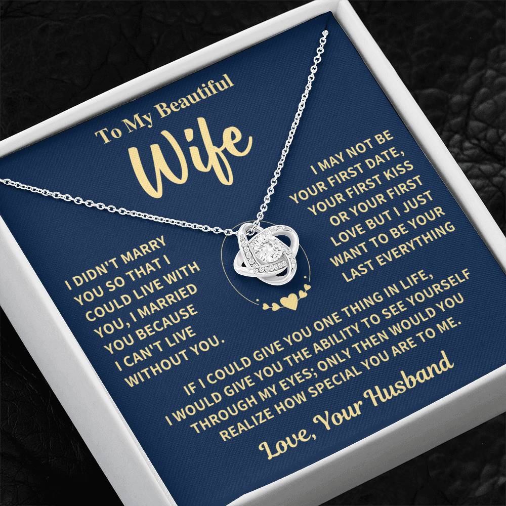 Wife Gift-Love Knot Necklace-From Husband - Image 5
