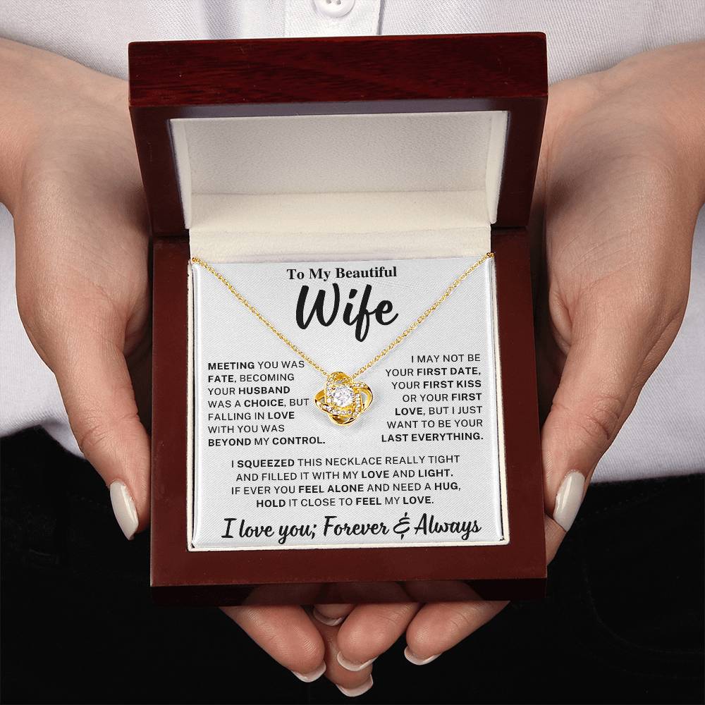 Beautiful Wife Gift, "Meeting you was fate" Knot Necklace - Image 15