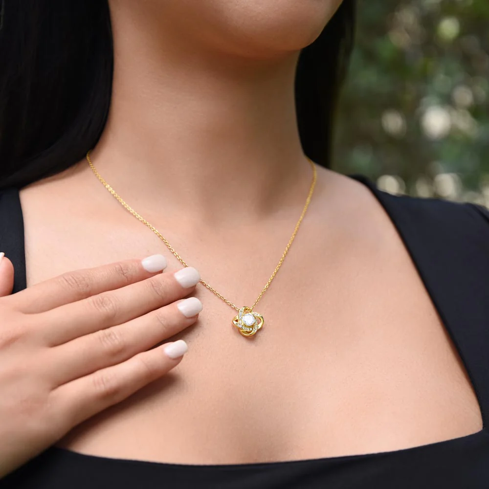 Beautiful Wife Gift, "Meeting you was fate" Knot Necklace - Image 17